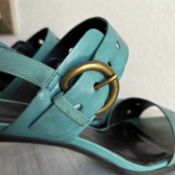 Aerosols teal leather sandal EUC Size 10 - Picture 5 of 8